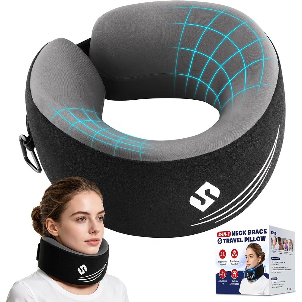 Neck Brace for Sleeping,Soft Foam Neck Brace Cervical Collar for Neck Pain